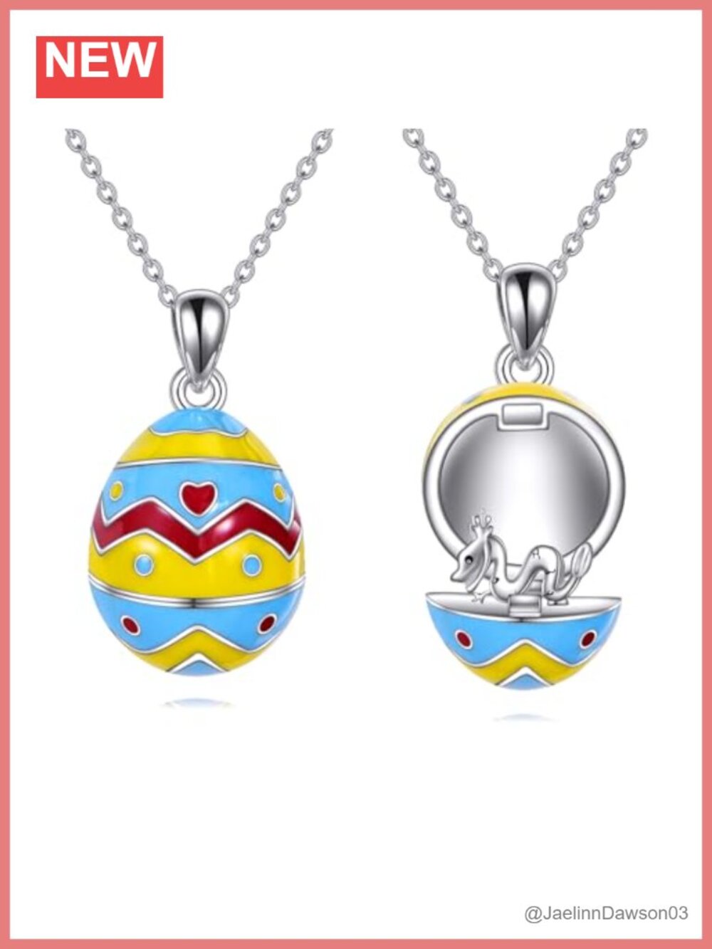 Sterling Silver Dragon Egg Pendant Necklace 18in Rolo Chain Gift